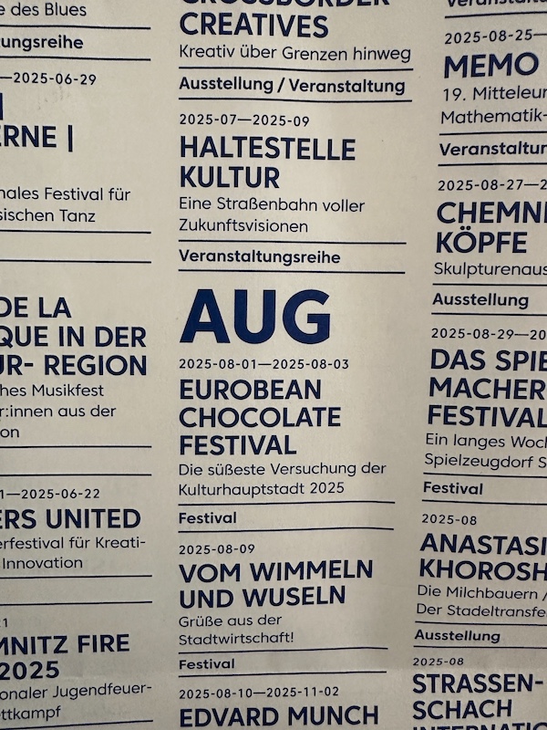 EuroBean Chocolate Festival in the programme overview of the Capital of Culture EuroBean Chocolate Festival in the programme overview of the Capital of Culture